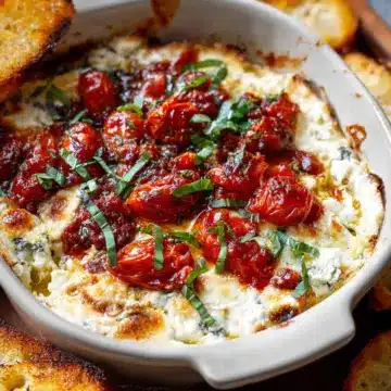 Baked Goat Cheese Bruschetta Dip