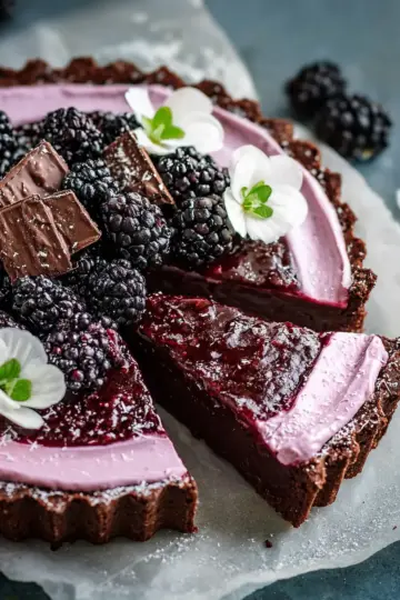 Blackberry Tart with Chocolate and Mascarpone