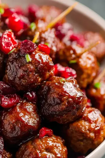 Slow Cooker Cranberry Jalapeno Meatballs