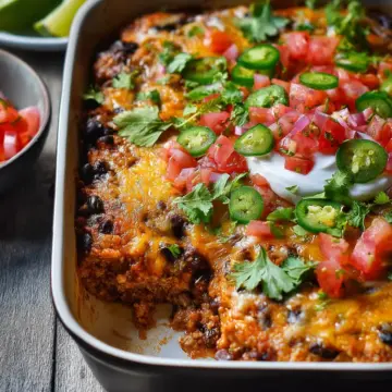 Black Bean Quinoa Enchilada Bake