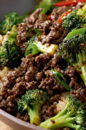 Ground Beef and Broccoli