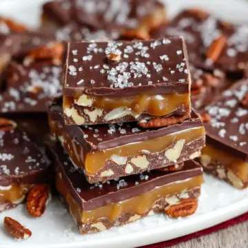 Pecan Caramel Turtle Candy Bars