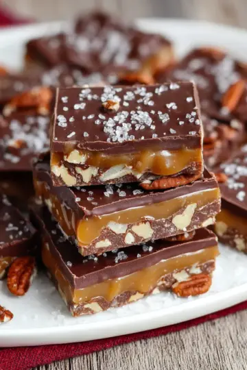 Pecan Caramel Turtle Candy Bars