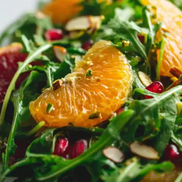 Arugula Orange Salad with Lemon Ginger Dressing