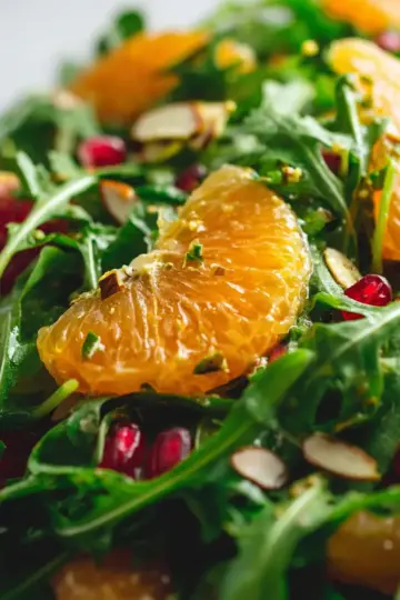 Arugula Orange Salad with Lemon Ginger Dressing
