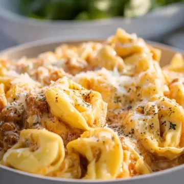 Creamy Crockpot Tortellini