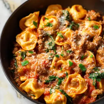 One Pan Tortellini with Sausage