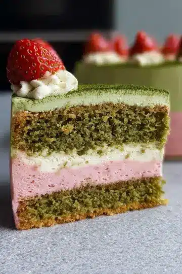 Strawberry Matcha Cake