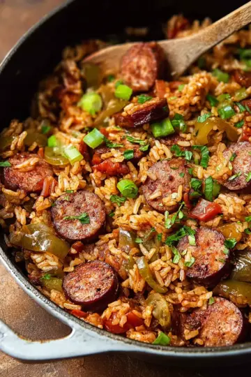 Cajun Sausage and Rice Skillet