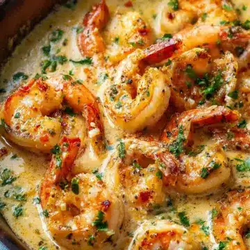 Creamy Garlic Prawns (Shrimp)