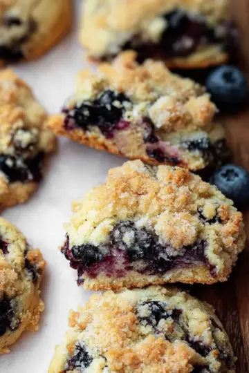 Blueberry Crumble Cake Cookies