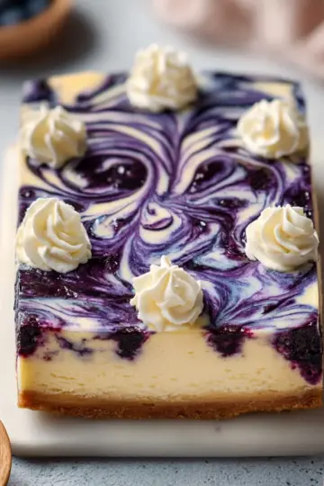 Blueberry Swirl Cheesecake