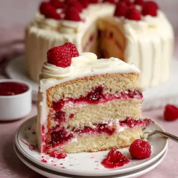 White Chocolate Raspberry Cake