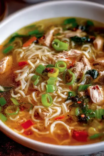 Ginger Garlic Chicken Noodle Soup