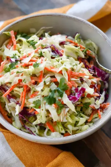 Mexican Coleslaw With Cilantro Lime Dressing