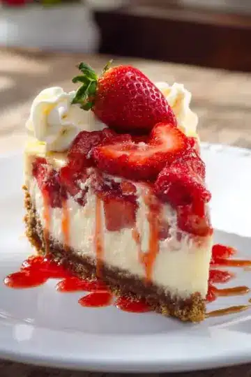 Strawberry-White Chocolate Cheesecake