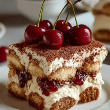 Homemade Cherry Amaretto Tiramisu