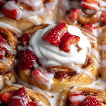 Strawberry Shortcake Cinnamon Rolls