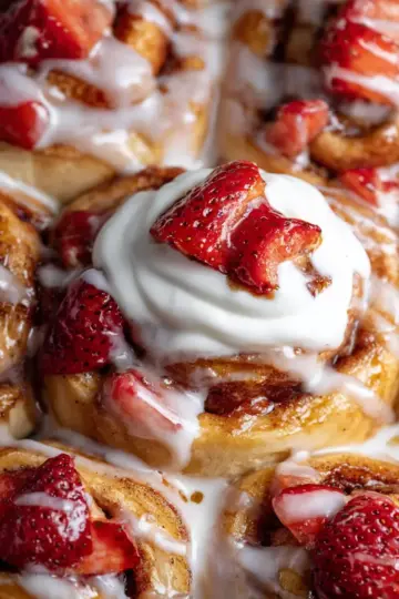 Strawberry Shortcake Cinnamon Rolls