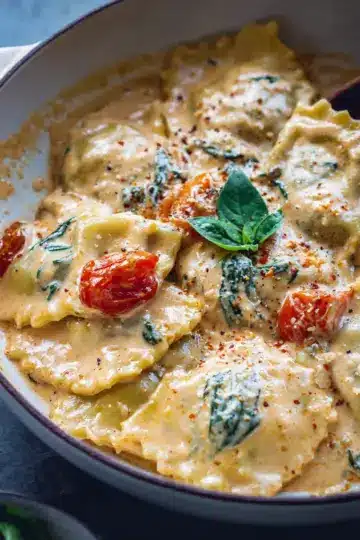 Creamy Tuscan Ravioli