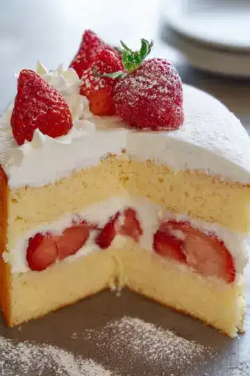 Japanese Strawberry Sponge Cake