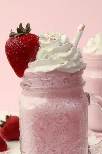 Fresh Strawberry Vanilla Milkshake