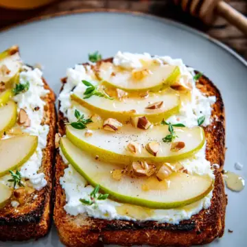Ricotta Toast with Pears and Honey