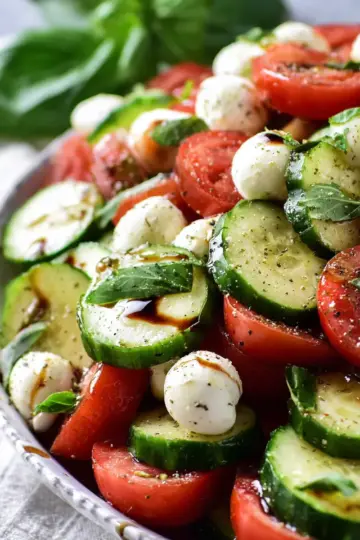 Cucumber Caprese Salad