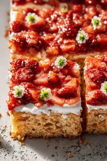 Strawberry Shortcake Sheet Cake
