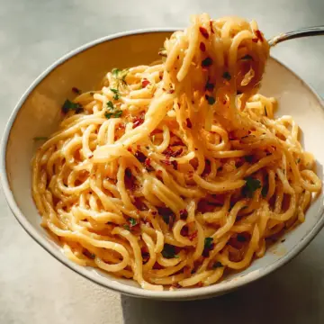Creamy Spicy Garlic Noodles