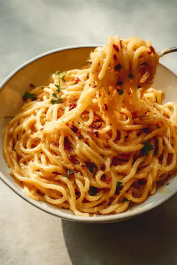 Creamy Spicy Garlic Noodles