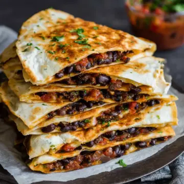 Crispy Black Bean Quesadillas