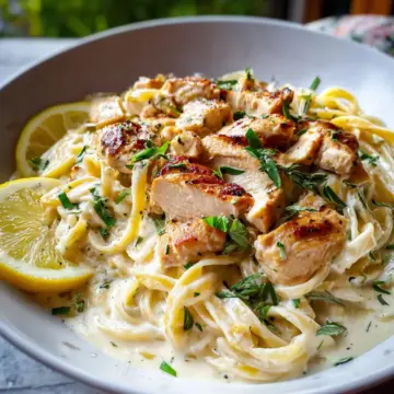 Lemon Garlic Chicken Alfredo