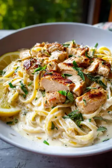 Lemon Garlic Chicken Alfredo