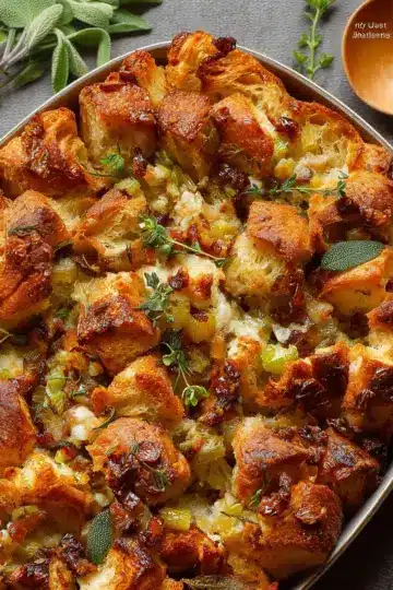 Buttery Herb Croissant Stuffing