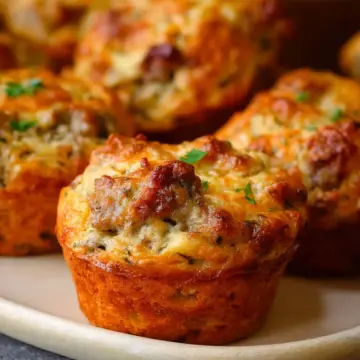 High Protein Sausage Pancake Muffins