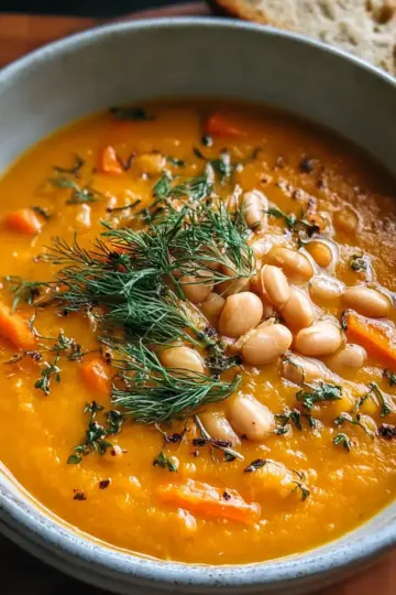 Easy Roasted Carrot, Fennel, and White Bean Soup Recipe to Savor
