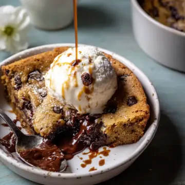 Deep Dish Molten Chocolate Coffee Blondies