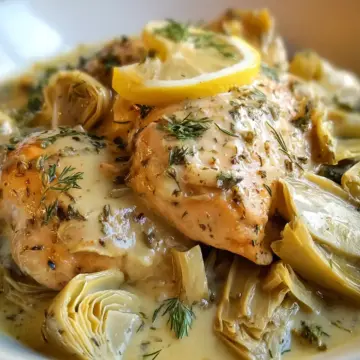 Easy Crockpot Chicken with Artichoke Lemon Sauce Recipe for Dinner Magic