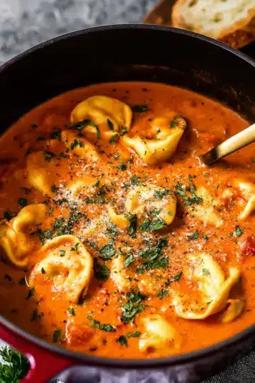 Creamy Tomato Tortellini Soup