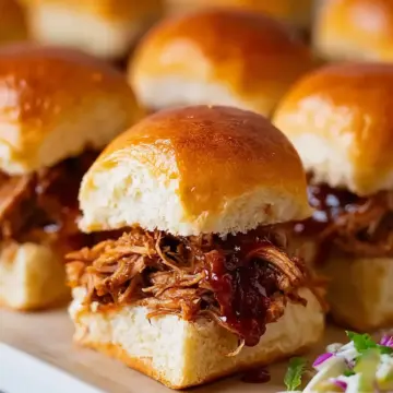 BBQ Pulled Pork Sliders on Hawaiian Rolls
