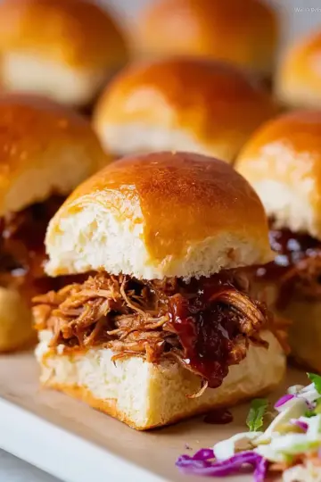 BBQ Pulled Pork Sliders on Hawaiian Rolls