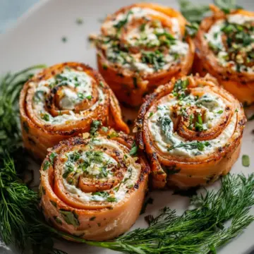 Stuffed Salmon Pinwheels