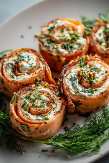 Stuffed Salmon Pinwheels