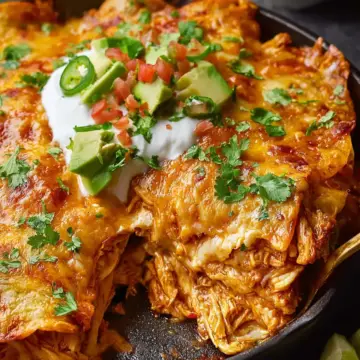 Skillet Chicken Enchiladas