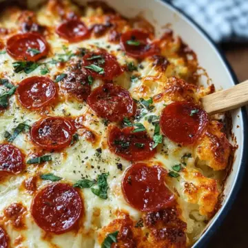 Cauliflower Pizza Casserole