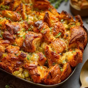 Buttery Herb Croissant Stuffing