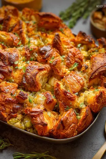 Buttery Herb Croissant Stuffing
