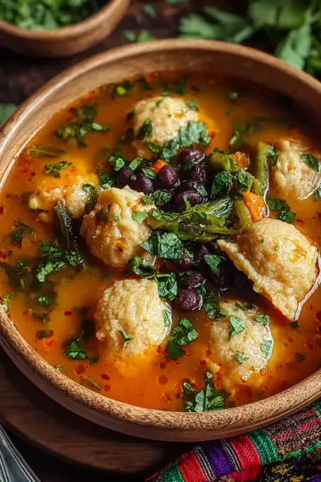 Hearty Tamale Soup with Tamale Dumplings
