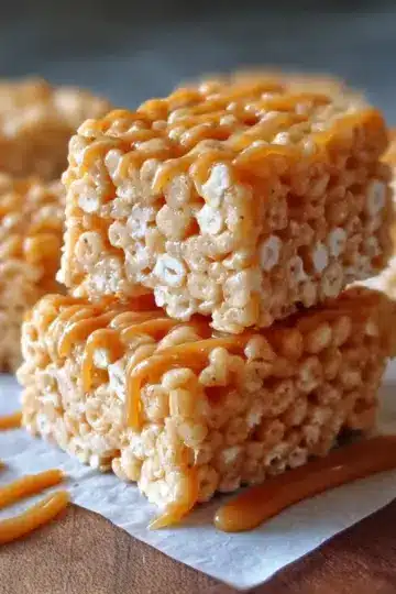 Easy Salted Caramel Rice Krispie Treats